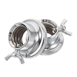 Cabilock 2 Stück Hantelverschlüsse Stahl Schraubklemmen mit 28cm Innendurchmesser rutschfeste Sicherungsmuttern für Langhantel und Kurzhantelstangen Fitness Zubehör für Krafttraining