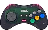 Retro-Bit Official SEGA Saturn 2.4Ghz Wireless Arcade Pad for MEGA DRIVE MINI CONSOLE, Sega Mega Drive Console, PC, Switch, macOS, Playstation 3, Steam, RetroPie, Raspberry Pi (Slate Grey)