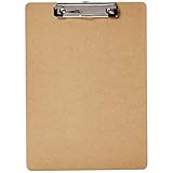 Amazon Basics Hartplatten-Klemmbrett - 12er-Packung, Braun
