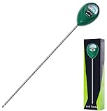 flintronic Boden-Feuchtigkeitsmessgerät, Feuchtigkeitsmessgerät Pflanzen, Bodenmessgerät, PH-Feuchtigkeitsmesser für den Garten Die Landwirtschaft Garten Bauernhof