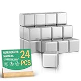 24 Stück 8 x 8 x 8 mm Magnete für Magnettafel, Kühlschrank Magnete für Handwerk, Magnet Klein, Permanent Magnet für Whiteboards, Aufkleber, Foto