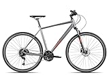 Axess Veris Cross | Crossbike | Herrenfahrrad | 27-Gang Schaltung | Hydraulische Scheibenbremsen, Farbe:Grey, Rahmengröße:58 cm