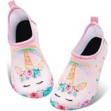 WAWSAM Kinder Strandschuhe Mädchen Meerjungfrau Schwimmschuhe Aqua Schuhe (Rosa-U, Toddler, Numeric_28, Numeric_Range, eu_Footwear_Size_System, Numeric_29, medium)