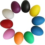 Eier Maracas, Musical Egg Shaker, Percussion Musikintrument, Rassel Eier, Geeignet für Eltern-Kind-Aktivitäten, Kindergarten-Früherziehung, 10 Stück, Zufällige Farbe