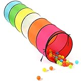 STLOVe® Tunnel Kinder Krabbeltunnel Spieltunnel Kind, Popup Tunnel Kinder Kriechtunnel Baby Kinder Höhle Kinder Tunnel Kinderzelt Spielzeug XL180*46CM Geschenke für Kinder-ohne Bälle