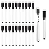 JETOP 20 Stück whiteboard marker schwarz Magnetisch Folienstift Abwischbar 3 in 1 Whiteboard Stifte Abwischbar für Büro Schule Zuhause Whiteboard Memo Board Insert Board Activity Wall Chart