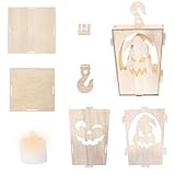 Halloween-Laternendekoration, Halloween-Laterne, Halloween-Laterne für Heimdekorationen, Laterne für Halloween-Partyzubehör, Holzlaterne für