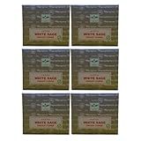 Satya Dhoop Kegel, weißer Salbei, 6 Packungen x 12 Zapfen (72 insgesamt) – reinigendes Aroma für Ruhe und Klarheit, Öko-Verpackung, festliches Geschenk für achtsames Leben