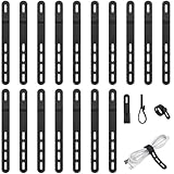 20 Stück Silikon Kabelbinder, Silikon Kabelbinder Wiederverwendbar Für Kabelmanagement, Organizer Für Büro, Zuhause, Reisen