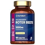 Rote Beete Tabletten 3000mg | 180 vegane Tabletten | von Horbaach