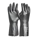 Gebol Carostar | Größe XL (Gr 10) | Chemikalienschutzhandschuh mit Baumwoll-Beflockung innen | Reinigungshandschuh mit hoher Griffsicherheit | für Herren | schwarz | 1 Paar