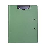 XIAOSAKU Klemmbretter Mehrzweck-Papierklemmbrett, 360° faltbar, mit 2 Metall-Seitenklemmen, große Kapazität für Studenten, Büro, Schule für Krankenschwestern, Studenten, Büro (Farbe: Grün)