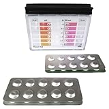 Wiesel Kompakt Wassertester für Chlor und pH Wert mit 40 rapid Reagenztabletten je 20 x Chlor DPD1 und 20 x pH Phenol Red | Pooltest | rapid