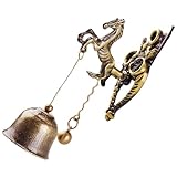 Hohopeti Vintage Metall Türklingel mit Magnetfunktion und Windspiel Langlebige Ladenbesitzer Glocke für Wandmontage Dekoratives Türglocken Windspiel für Haus und Garten Einfache