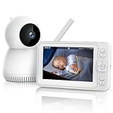 Babyphone mit Kamera, 5 Zoll LCD Bildschirm 1080P Smart Baby Monitor Video Überwachung mit 2.4GHz Wireless, VOX, Nachtsicht Rückgespräch, Gegensprechfunktion, Schlaflieder Babyphone Ohne WLAN