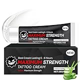 Tattoo Creme - Tattoo Creme Frisches Tattoo - Tattoo Pflege Aftercare mit Aloe Vera - Tattoocreme Schützt Tattoo Farbe, Verhindert Verblassen, Beruhigt, Befeuchtet und Pflegt Frisch Tätowierte Haut