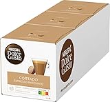 NESCAFÉ Dolce Gusto Cortado Espresso Macchiato I 48 Kaffeekapseln, Robusta und Arabica Bohnen, Spanischer Milchkaffee, Ein Hauch Cremigkeit, Aromaversiegelte Kapseln, 3er Pack (3x16 Kapseln)