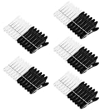 Collazoey 60 Stück Wäscheklammern,schwarz/weiß rutschfeste Wäscheklammern,Hinterlässt Keine Spuren, für Wäscheleine oder Wäscheständer,Handtuch, Kleidung, Socken
