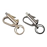 Schlüsselanhänger Feuerzeug, 3-In-1 Ewiges Streichholz Feuerzeug, Multitool Schlüsselanhänger Flaschenöffner, Wasserdichtes Streichholz Feuer Anlasser Im Freien Notfall, Wiederverwendbar (Gold+Grau)