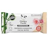 The Cheeky Panda Abschminktücher aus Bambus | Mit Rosenduft | 25 Reinigungstücher fürs Gesicht | Biologisch Abbaubar | Super Sanft & Nachhaltig | Feuchttücher zur Make-up Entfernung