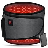 Arlierss Wärmegürtel Rücken mit 5000mAh Akku, Elektrisches Heizgürtel Kabellos mit Abschaltautomatik, Gurt Verstellbare Riemen Heizkissen Wärmekissen mit 3 Heizstufen zur Schmerzlinderung