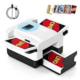 Lambluefly Kartenmischmaschine Elektrische mit 3000mAh Akku, Geräuscharmer Kartenmischer, Spielkartenablage, Mischmaschine Karten für 2 Decks, Karten Mischgerät für UNO, Poker,Texas Hold Em,Blackjack