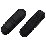 Schulterriemenpolster, atmungsaktiv, abnehmbare Rucksäcke, Weste, Schultergurt-Pads für 5,1 cm große Taschengurte, Schwarz, 2 Stück