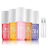 Brazilian Perfume, Janeiro Body Spray, Body Splash for Women, Hair and Body Fragrance Mist, Moisturising Moisturises the Skin (5 Pieces + 2 x Perfume Bottles)