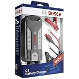 Bosch C3 - intelligentes und automatisches Batterieladegerät - 6V-12V / 3.8A - für Blei-Säure, GEL, Start/Stopp EFB, Start/Stopp AGM-Batterie für Motorräder, Pkw, Kleintransporter