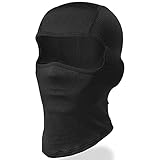 FRSOHEWIN Sturmhaube Balaclava Sommer dünn Atmungsaktiv Gesichtsmaske Polyester für Herren Damen Motorrad Fahrrad Outdoor Laufen Sport Schwarz