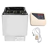 WOHPNLE Edelstahl-Saunadampfer, 4,5 KW, 220 V, Saunaofen, Elektrischer Saunaofen Mit Interner Steuerung Für Badezimmer-Spa-Dusche