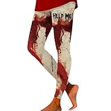 DKLOVIFU Jeggings Damen Stretch Sport Leggins Extra Lang Funktionshose Damen Umstandsleggins Festival Top Damen Fitness Hosen Damen Leggings mit Tasche