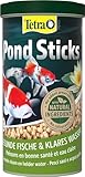 Tetra Pond Sticks - Fischfutter für alle Teichfische, unterstützt gesunde Fische und klares Wasser im Teich, 1 L Dose
