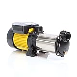 XPOtool Mehrstufige Kreiselpumpe 10200l/h 1650W Förderhöhe 65m, Ansaughöhe 8m, 2850U/min, Wasserpumpe für Hauswasserwerke, Haus und Garten