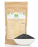 Schwarzer Sesamsamen 250g von der Grüne Essenz Schwarzer Sesam für Sushi Sesamkörner Schwarz zum Bestreuen und als Brotgewürz Sesam ganze Körner für schwarzes Tahini