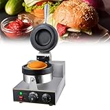 Burger-Maker-Maschine, Eiscreme-Burger, Eiscreme-Burger-Maker für gewerbliche 220-V-Hamburger-Backmaschine, 1300 W, elektrischer Hamburger-Maker, 5-Minuten-Timer, 180° drehbar, runde Scone-M