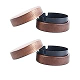 Hölzern Windaschenbecher, Aschenbecher mit Deckel, Aschenbecher, Winddichter Geruchsdicht, Gelten Bar, Büro, Wohnzimmer, Die Party, (Schwarz，2Stück)