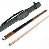 Riley Amerikanischer Billardqueue mit Kunstleder-Griffabschnitt, 58 (147 cm), 13 mm Spitze, komplett mit Hartschalenkoffer (mittlere Flecke)