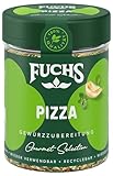 Fuchs Gourmet Selection Mediterran – Pizza Gewürzzubereitung, nachfüllbares Pizzagewürz, Gewürzmischung mit italienischen Kräutern, ideal für Bruschetta, vegan, 30 g