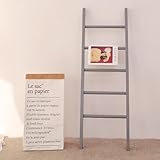 Mehrstöckige Handtuchleiter aus Holz - Freistehender Decken- & Kleiderständer für Badezimmer, Wohnzimmer und Schlafzimmer - 4/5/6 Etagen Design für Handtücher, Decken & Kleidung Aufbewahrung