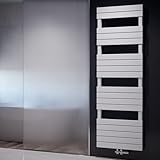 WEBER Badheizkörper Mittelanschluss Design Handtuchheizkörper Handtuchwärmer NEU in ver. Größen (600x1800mm Weiß, Weiß)