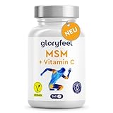 MSM hochdosiert 2000mg + Natürliches Vitamin C aus Acerola - Veganes Methylsulfonylmethan - Kompakteres Pulver als bei Kapseln (240 Tabletten) - Für Knochen, Gelenke & Immunsystem* - Laborgeprüft