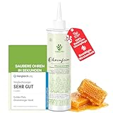 Golden Pets TESTURTEIL SEHR GUT Ohrenreiniger für Hunde & Katzen **VERGLEICHSSIEGER** 100% natürliche Ohrenspülung gegen Juckreiz, Entzündung & Ohrenschmalz I Ohrenpflege, 250ml