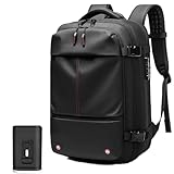 LSNTUU Airbag Rucksack Vakuum, Vakuum Rucksack, Airvac Backpack, Rucksack Mit Vakuumsystem, Backpacker Rucksack, Vakuum Koffer (Schwarz,Ohne elektrischen Staubsauger)