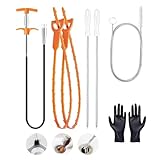 1.6m Abflussreiniger Spirale Abfluss Rohrreinigung Paket - Rohrreiniger Rohrreinigungsspirale Abflussbürste, Rohrreinigungsbürste Abflussspirale Haar Clog Tool für Kanalisation, Küche, Bad, Dusche