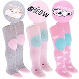 CiuchCiuch Krabbelstrumpfhosen 3er-Pack – DREI Stück – Dreifacher ABS – Rutschfestes Material – Für Kinder – Babys – Mädchen – Jungen - 75% Baumwolle, 22% Polyester, 3% Elasthan