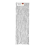 Lemodo Türvorhang Wohnwagen, Flauschvorhang 56x185 cm, Camping Vorhang als Fliegengitter für die Tür, Insektenvorhang, Fliegenschutz (56x185 hellgrau/weiß)