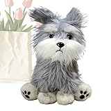 Quorvex Plüschhund Spielzeug Für Kinder - Realistisches Plüschtier Für Den Tisch,Schlafbegleiter, Niedliches Plüschtier Für Erwachsene Jugendliche Mädchen