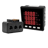 HASMI Dreiphasiger digitaler LED-Energiezähler mit CT 30A50A100A150A200A Spannung Frequenz RS485 Wattstunden-Panel-Messgerät 1St (Color : Meter with 30A CT)