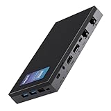MeLE QuieterDL Lüfterloser Mini PC 2.5Gb Dual LAN Alder Lake N100(bis zu 3.4GHz) 4GB DDR4 128GB ROM Windows 11 Home Mikro PC USB-C HDMI2.0+DP1.4 Desktop-Computer mit DREI Bildschirmen